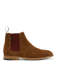 Ps By Paul Smith Tan Suede Gerald Chelsea Boots