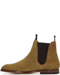H By Hudson Tan Suede Tamper Chelsea Boots
