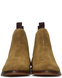 H By Hudson Tan Suede Tamper Chelsea Boots