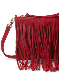 Forever 21 Faux Suede Fringed Crossbody