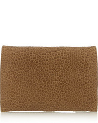 Burberry Shoes Accessories Textured Leather And Suede Clutch