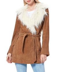 Paige Faux Shearling Genuine Suede Jacket
