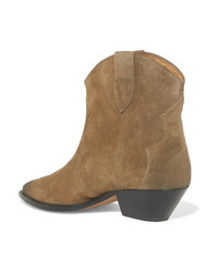 Isabel Marant Dewina Distressed Suede Ankle Boots