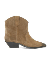 Isabel Marant Dewina Distressed Suede Ankle Boots