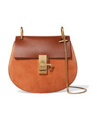 Chloé Drew Small Leather And Suede Shoulder Bag