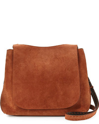 The Row Sideby Suede Crossbody Bag in Brown