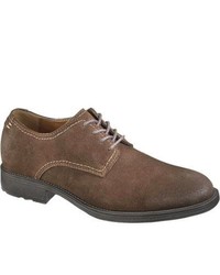 Hush Puppies Plane Oxford Plain Toe Dark Brown Suede Lace Up Shoes