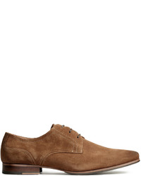 H&M Suede Derby Shoes Brown