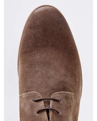 Topman Tan Brushed Suede Derby Shoes