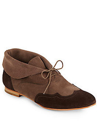 Wolverine Bettula Two Tone Suede Wingtip Chukka Boots