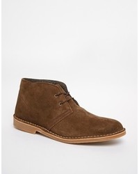 Selected Homme Shearling Look Desert Boots Brown