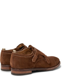 Officine Creative Princeton Suede Monk Strap Shoes
