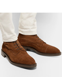 Edward Green Galway Cap Toe Suede Boots