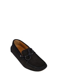 Giorgio Armani Perforated Suede Driving Shoes