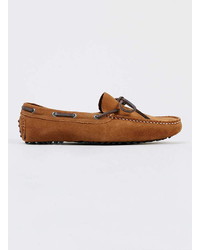 Topman Monaco Driver Tan Suede Driving Loafers