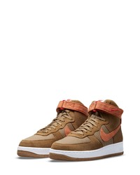 Nike Air Force 1 07 Lx High Top Sneaker In Driftwoodwhitehot Curry At Nordstrom