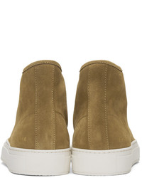 Common Projects Brown Suede Tournat High Sneakers
