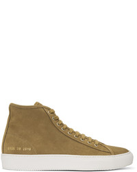 Common Projects Brown Suede Tournat High Sneakers