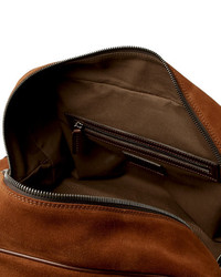 ANDERSON'S Leather Trimmed Suede Duffle Bag