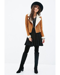 Forever 21 Faux Suede Moto Jacket