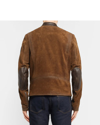 Belstaff Landrake Leather Trimmed Suede Blouson Jacket