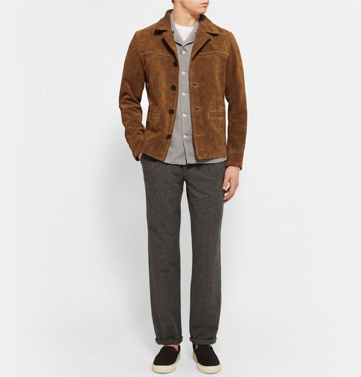 Sandro Suede Jacket, $1,395 | MR PORTER | Lookastic