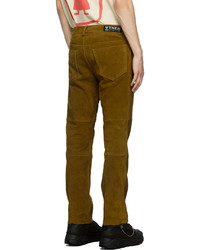 Vyner Articles Tan Suede Skinny Trousers
