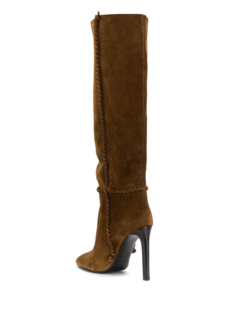Saint Laurent Mica Suede Boots, $1,695 | farfetch.com | Lookastic