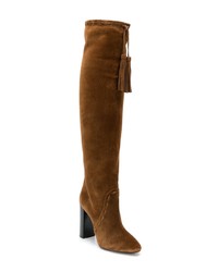 Saint Laurent Tassel Detail Knee Length Boots