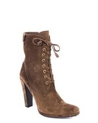 Car Shoe Brown Suede Lace Up Ankle Boots