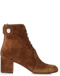 Gianvito Rossi Finlay Lace Up Suede Ankle Boots