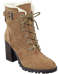 Ivanka Trump Gentry Suede And Faux Fur Ankle Boots