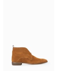 Mango Outlet Lace Up Suede Ankle Boots
