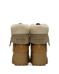 See by Chloe Taupe Eileen Heeled Boots