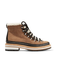 Rag & Bone Compass Shearling And Med Suede Ankle Boots