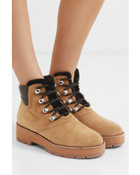 3.1 Phillip Lim Dylan Shearling Lined Suede And Leather Ankle Boots