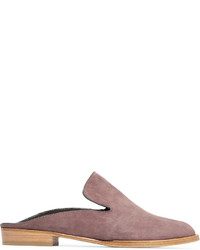 Robert Clergerie Alicel Suede Slippers Taupe