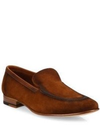 a. testoni Brandy Burnished Suede Loafers