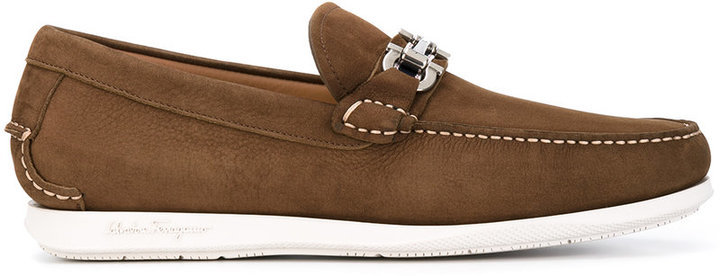 Salvatore Ferragamo Double Gancio Loafers, $510 | farfetch.com | Lookastic