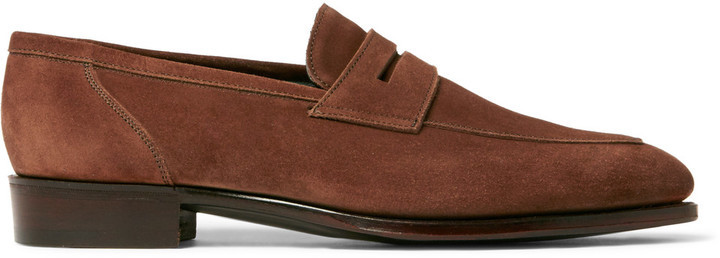 Kingsman George Cleverley Newport Suede Loafers, $750 | MR PORTER ...