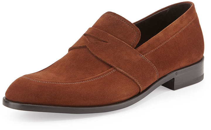 zegna suede loafers