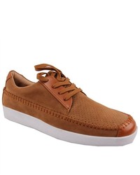 Bravo Agate Sneakers Low Top Tan Suede Shoes