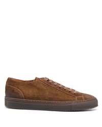 Doucal's Panelled Suede Low Top Sneakers