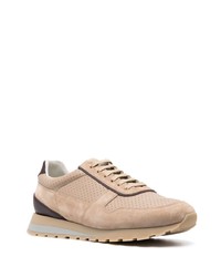 Brunello Cucinelli Perforated Lace Up Sneakers