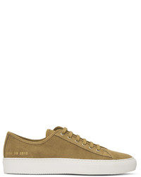 Common Projects Tan Suede Tournat Low Sneakers