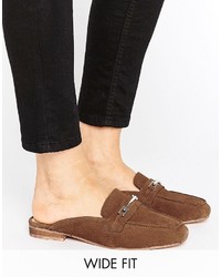 Asos Motivate Wide Fit Suede Mules