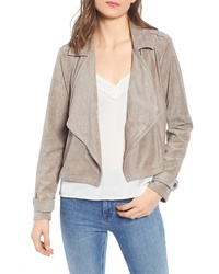 Cupcakes And Cashmere Robin Drape Front Faux Suede Jacket