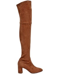 Casadei 60mm Stretch Suede Over The Knee Boots