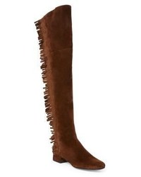 Saint Laurent Fringed Suede Over The Knee Boots