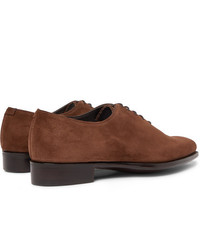 Kingsman George Cleverley Whole Cut Suede Oxford Shoes